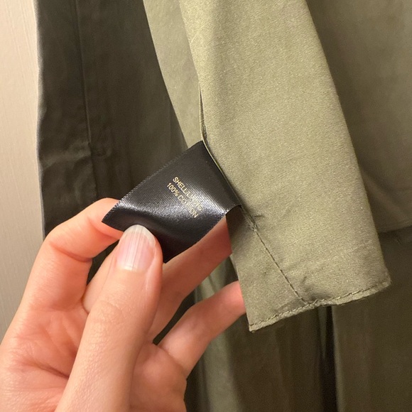 Olive Green Beaded Top And Pants Set - Picture 5 of 5